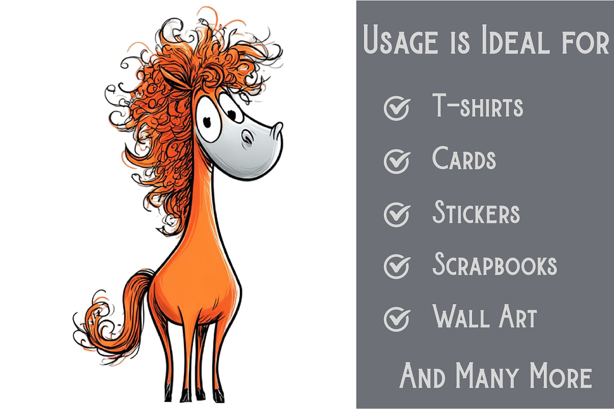 Cute Horse Clipart, an Illustration by Pixels.Craft (Photo 3 of 6)