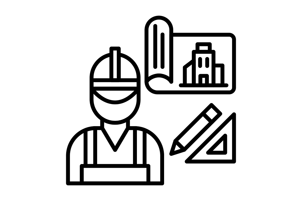 Architect Line Icon, an Outline Icon by Pexelpy (Photo 2 of 2)