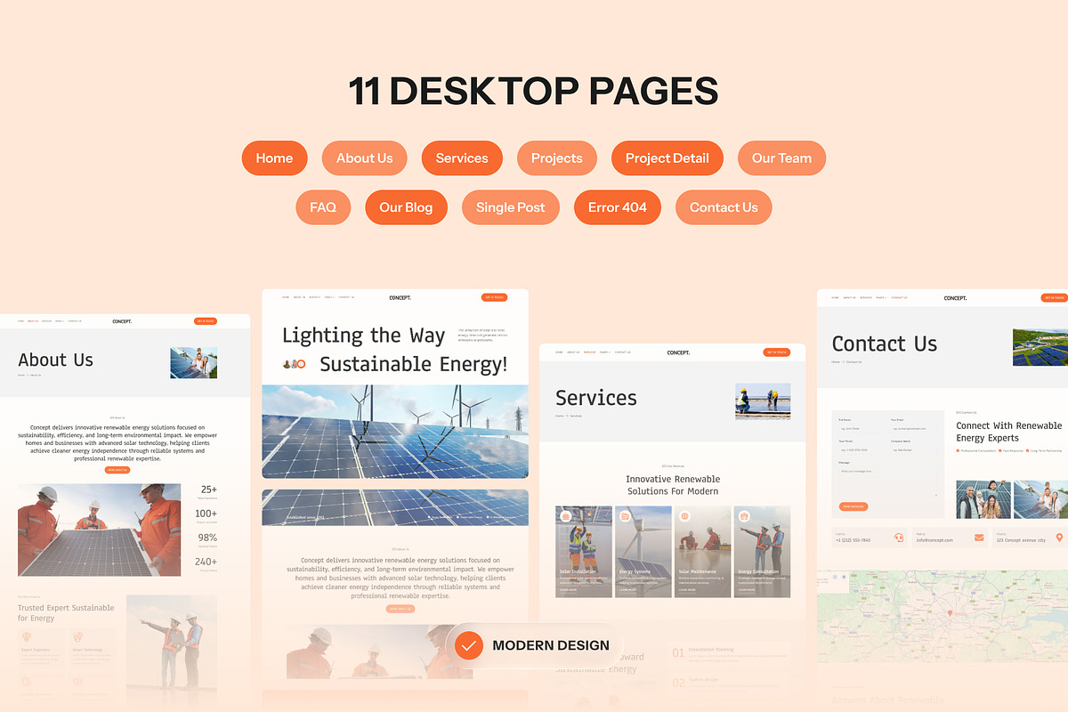 Solar & Renewable Energy Elementor, a WordPress Template by SLAB! Design (Photo 2 of 5)