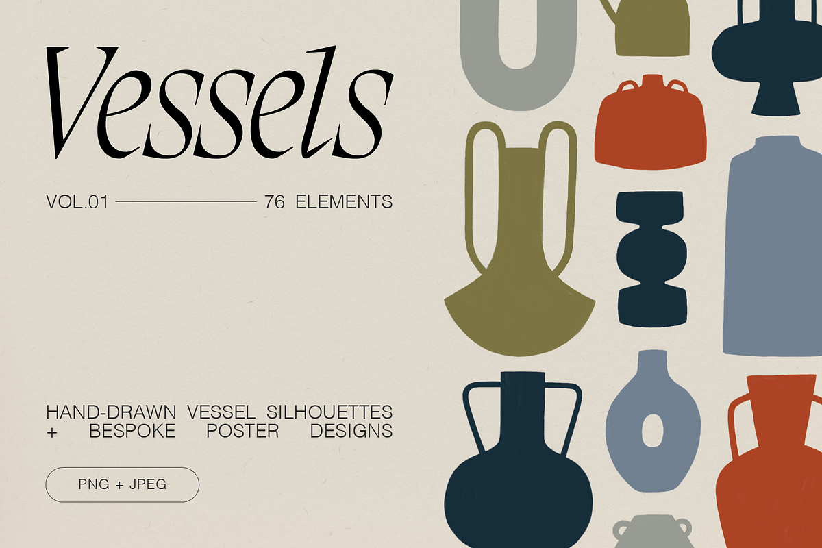 Ceramic Vessel & Vase Silhouettes, an Object Illustration by Wide Eyes (Photo 1 of 13)