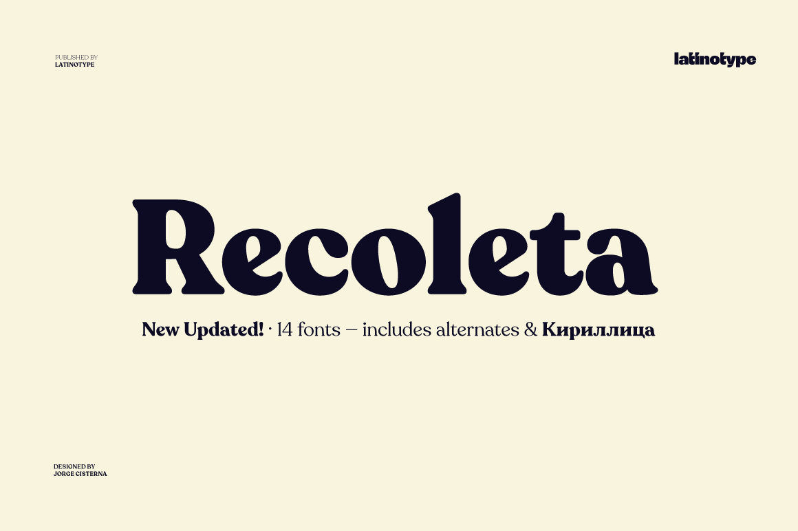 Recoleta by Latinotype | Creative Market