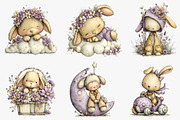 Baby Bunny Easter Clipart, an Illustration by CreationArt (Thumbnail 6 of 6)