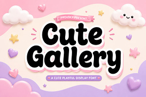 Cute Gallery, a Slab Serif Font by Wow Magic