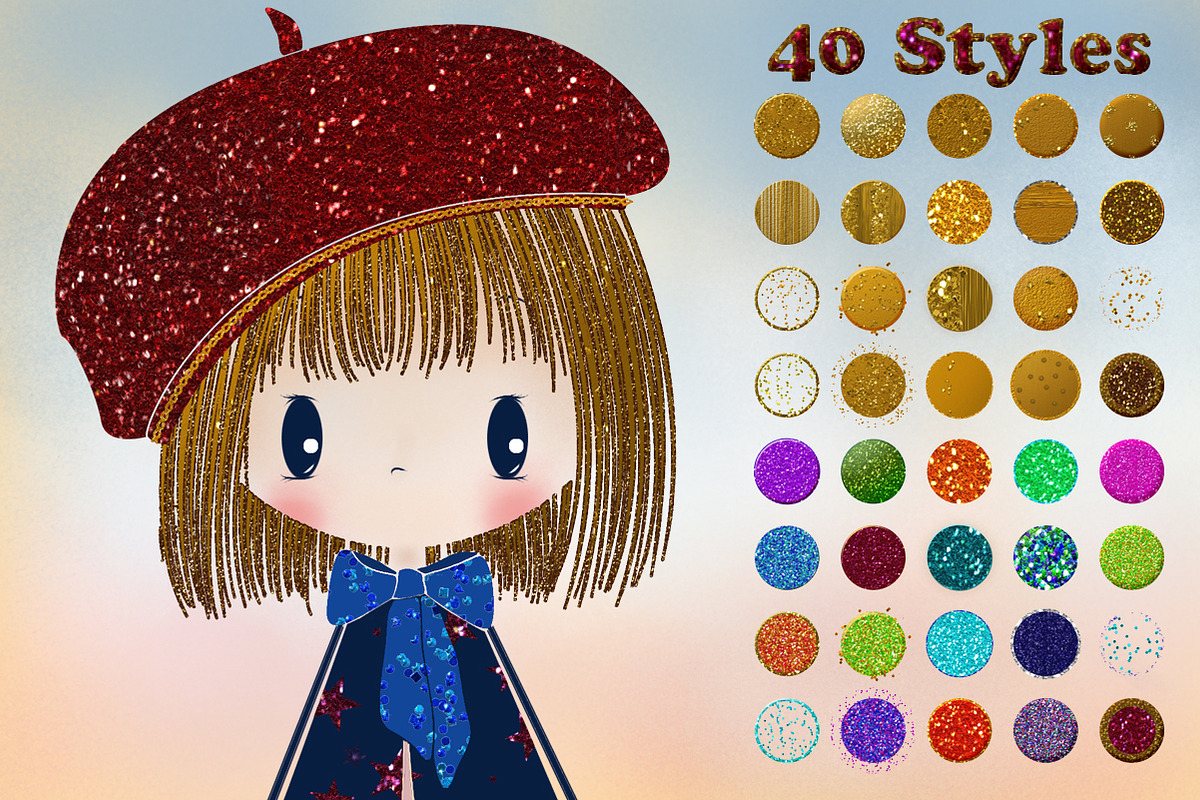 Glitter Set for Photoshop, a Texture Graphic by ArtPlanet (Photo 2 of 5)