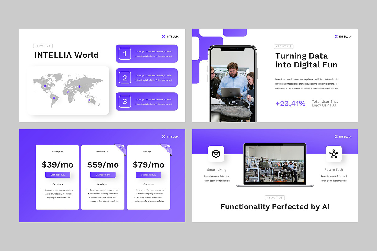 INTELLIA - AI Technology Slides, a Presentation Template by rgbryand
