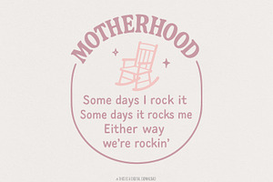 Motherhood PNG, Some Days I Rock, an Illustration by SharpMarketplace