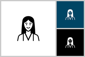 people icon in flat style. line icon, a Person Illustration by quadrazo