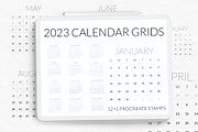 2023 Calendar stamps for Procreate, a Brush Add-On by Let's Art (Thumbnail 1 of 2)