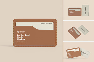 Leather Card Holder Mockup, an Advertising Mockup by tiyasprabawa