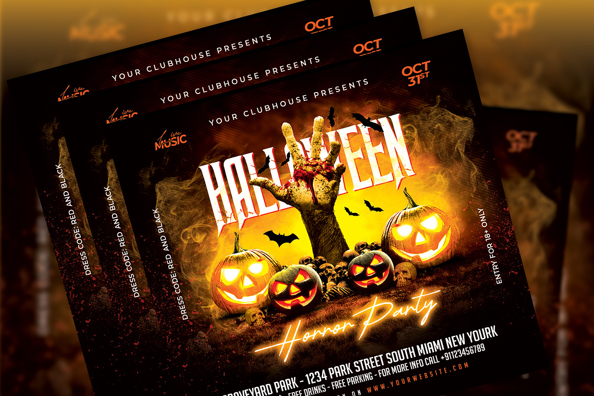 Halloween Flyer, a Templates & Theme by MithilaCreation (Photo 4 of 6)
