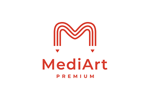 letter m business brand art logo, a Branding & Logo Template by devastd