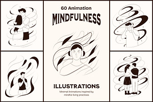 Animated Mindfulness Illustration, a Person Illustration by Prosymbols