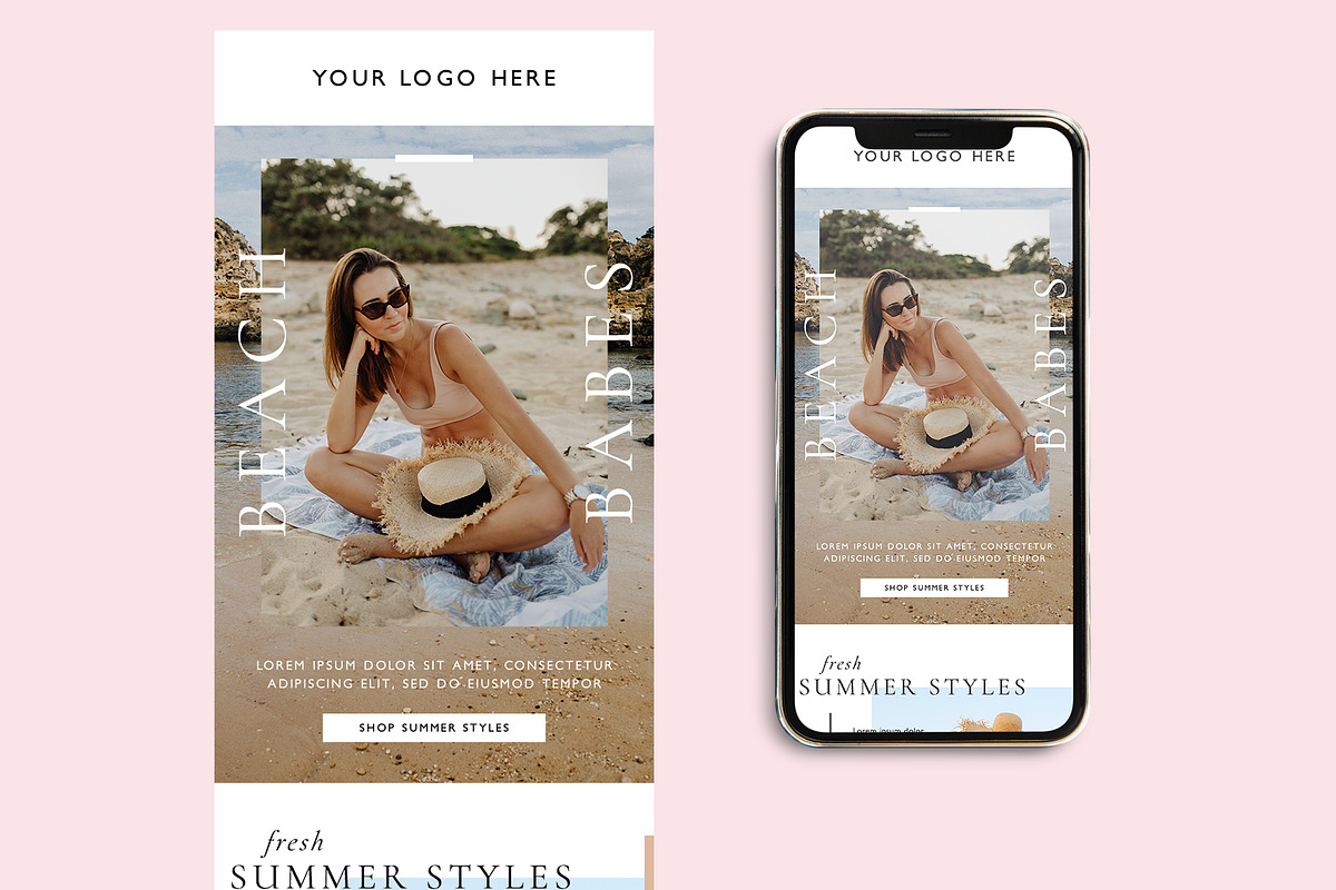 Fashion Ecommerce Email Template PSD, an Email Template by KikiBunnyCreative (Photo 5 of 7)