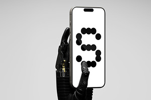 Robot Hand iPhone Pro Max Mockup