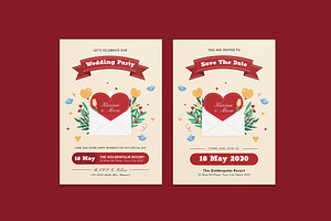 The Note Wedding Invitation Template, an Invitation Template by iDoodle Studio
