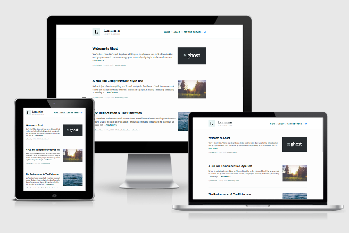 Laminim — Ghost 5 Theme for Bloggers, a Websites & App Template by Curiositry (Photo 3 of 5)