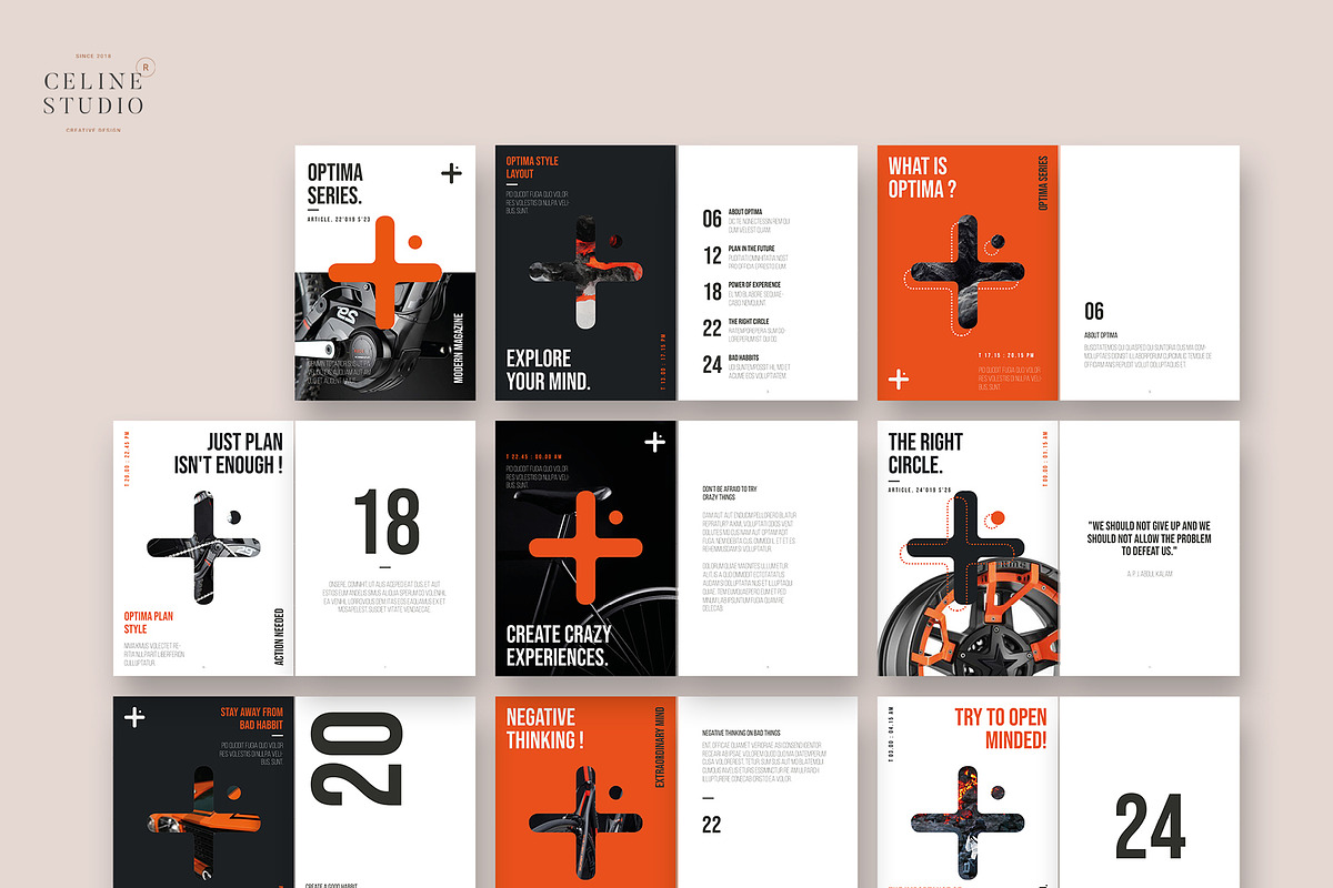 OPTIMA Modern Magazine, a Magazine Template by Celine Studio (Photo 9 of 9)