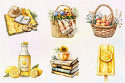 Cozy Yellow Summer Clipart, an Illustration by CreationArt (Thumbnail 2 of 9)