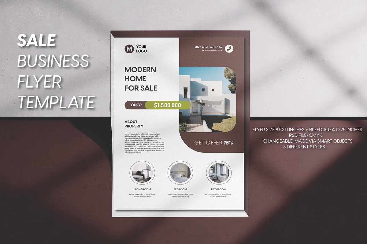 Modern home for sale, a Flyer Template by Workhu (Photo 1 of 4)
