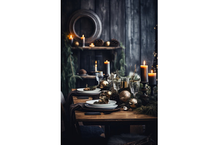 Christmas table setting with winter, a Holiday Photo by Yulia Furman