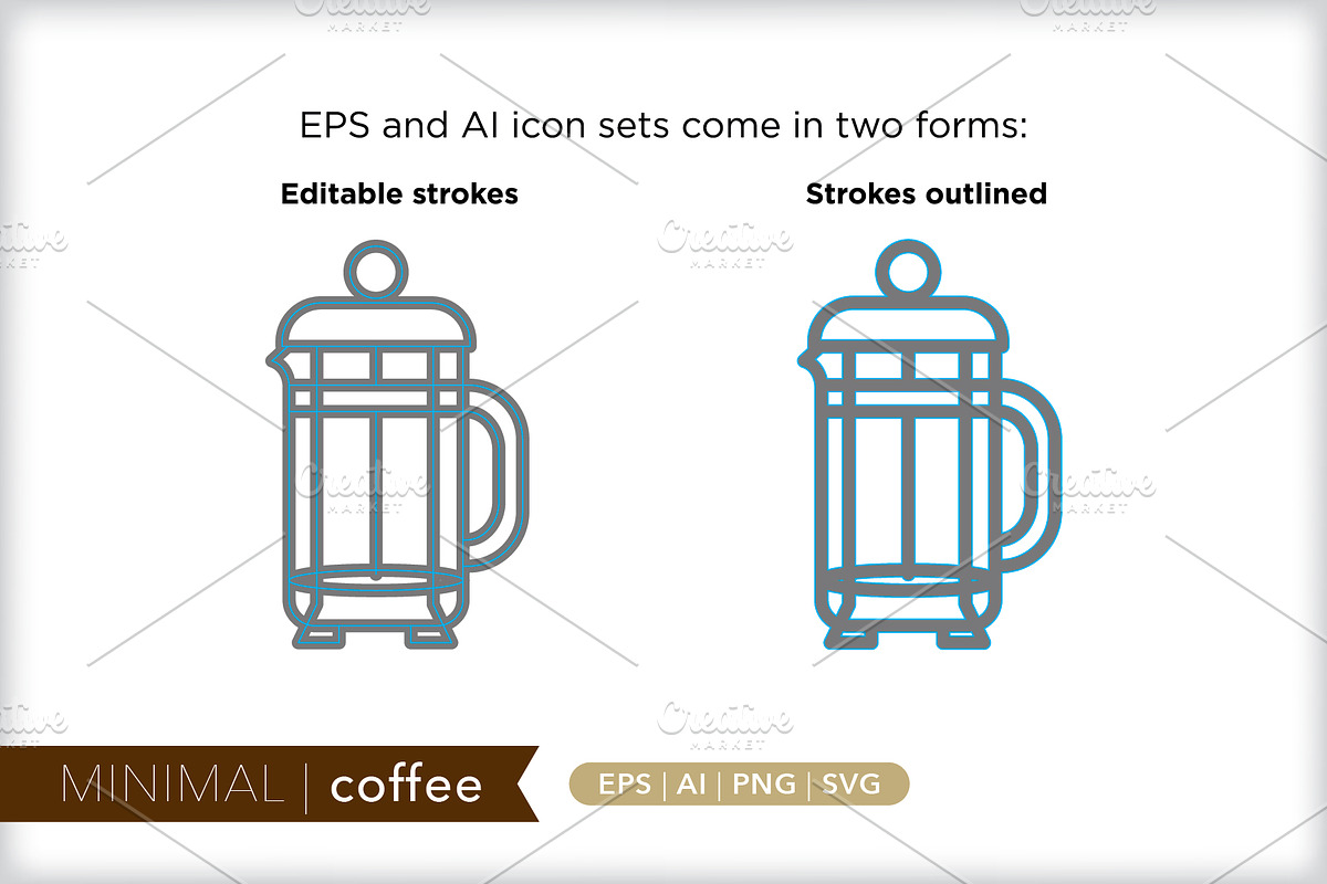 Minimal coffee icons, an Outline Icon by Picture Window (Photo 4 of 5)
