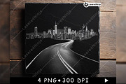 Winding Road to Urban City Travel, a Background Graphic by LaseredNinja (Thumbnail 2 of 7)