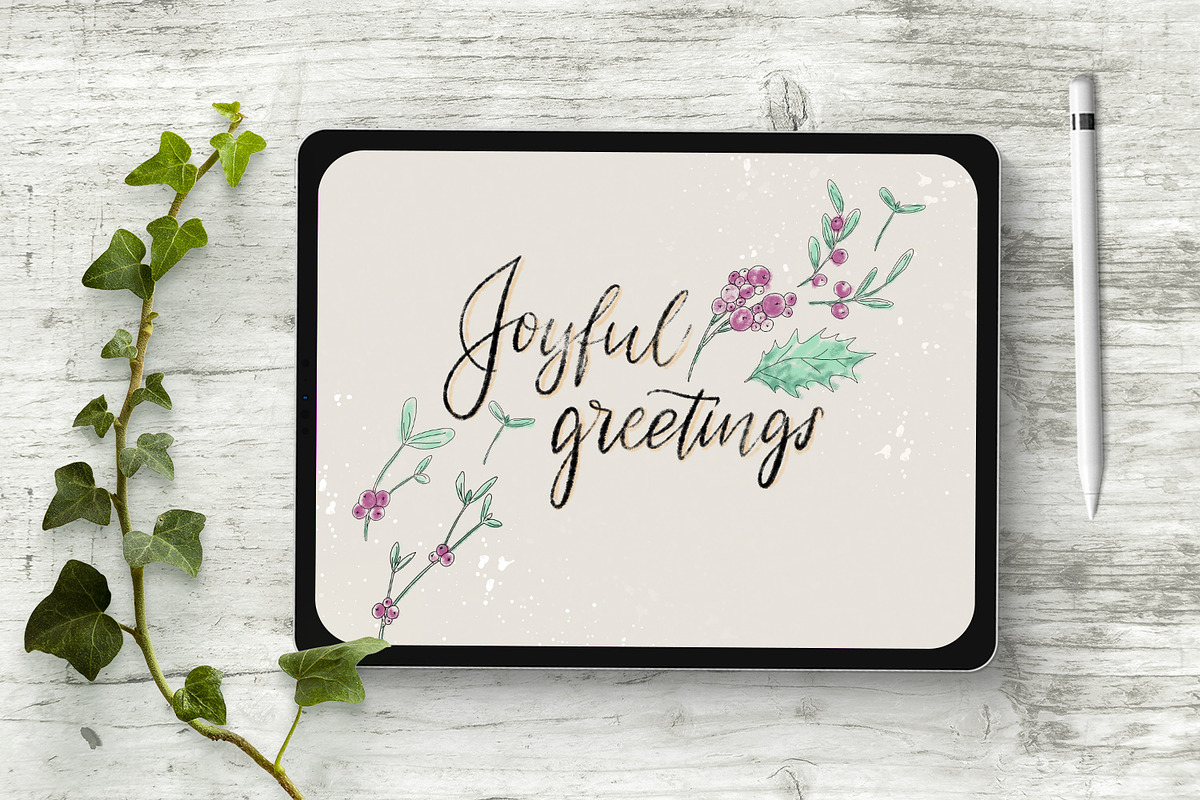 Mistletoe brush box for Procreate, a Brush Add-On by Gray Cat Graphics (Photo 9 of 9)