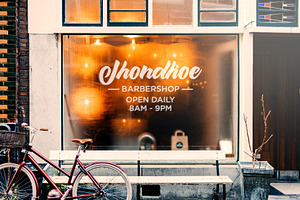 Storefront WindowSignage Logo Mockup