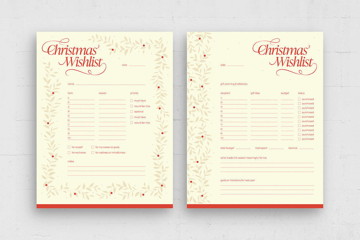 Christmas Wish List Template preview 5