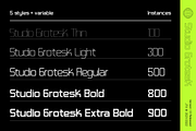Studio Grotesk - Modern Typeface, a Sans Serif Font by Jetsmax® Studio (Thumbnail 5 of 10)