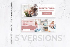 Website Banners For Canva Blush