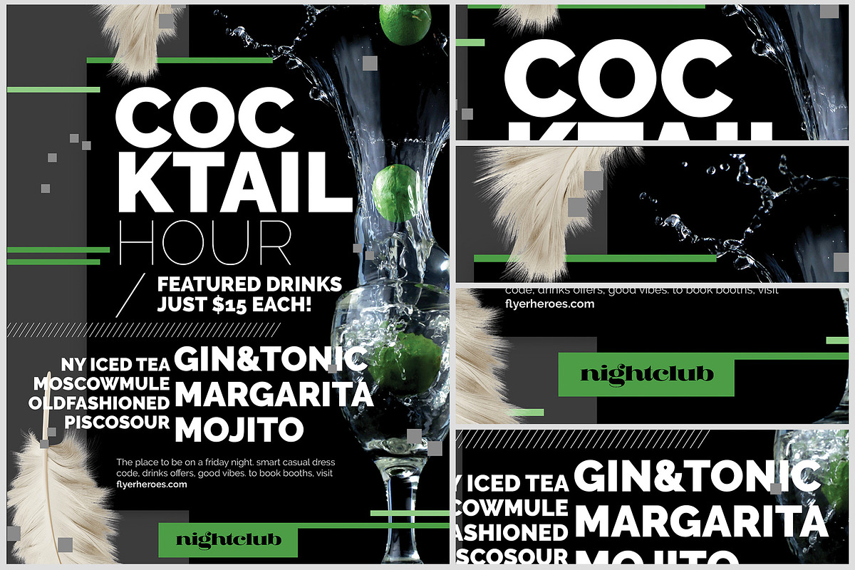 Cocktail Hour Flyer Template, a Flyer Template by FlyerHeroes (Photo 2 of 4)