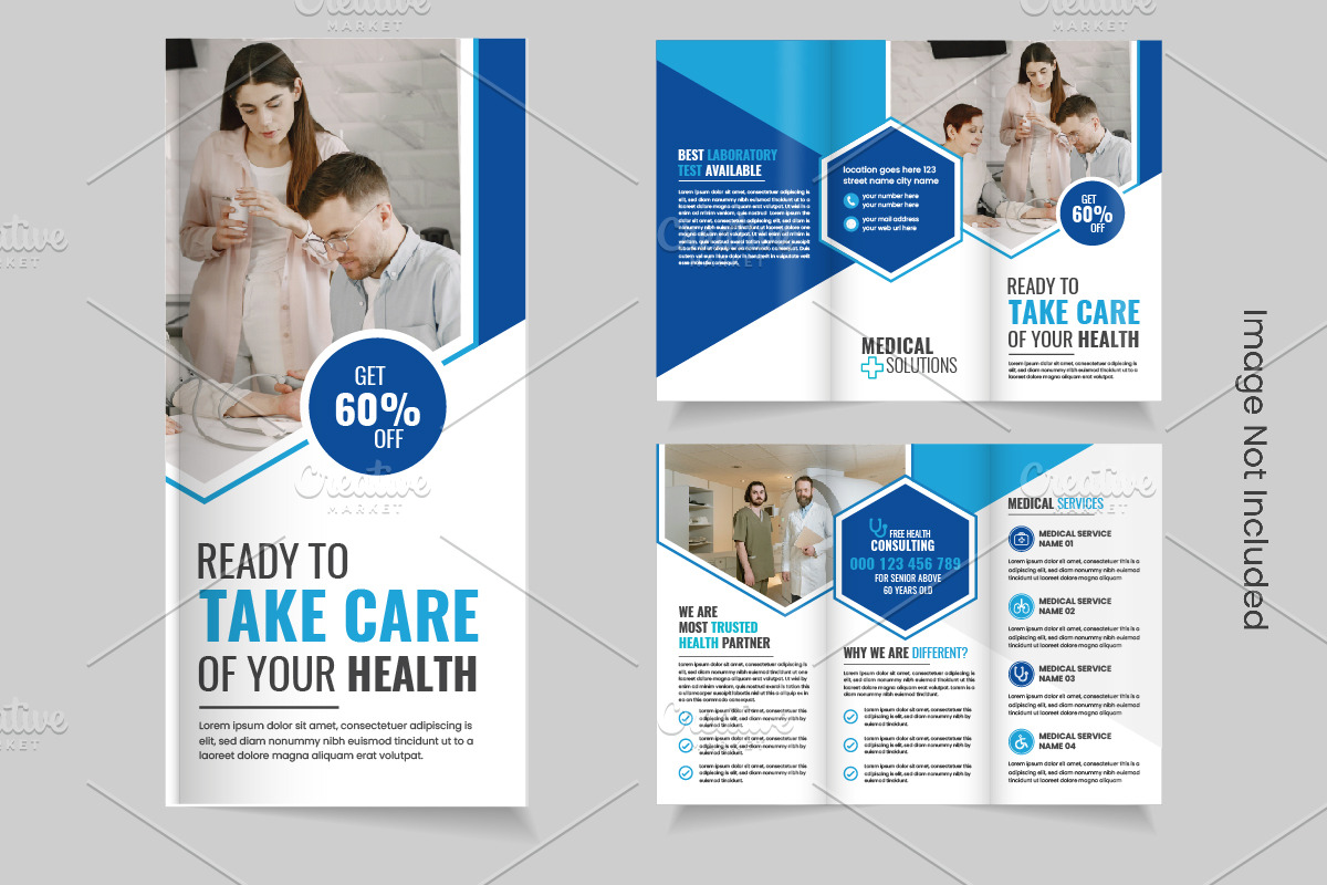 Medical Healthcare trifold Brochure, a Brochure Template by Tanuart