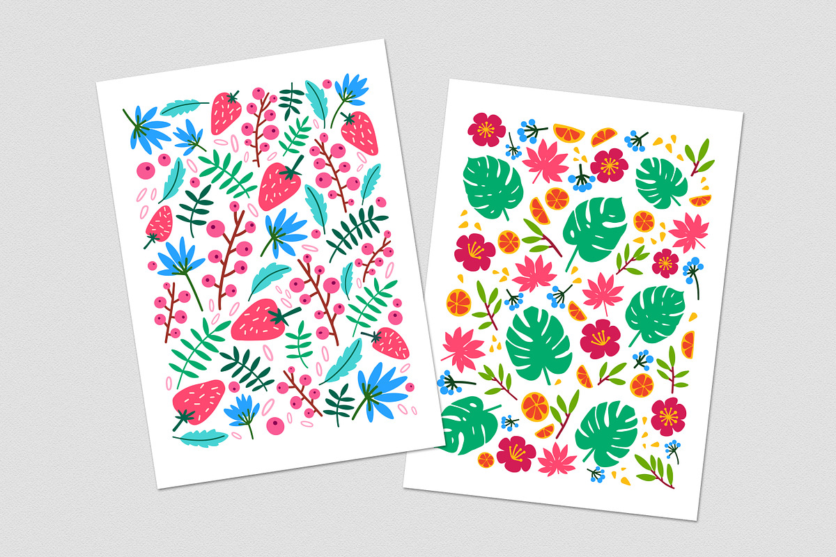 Summer cards, seamless patterns, a Decorative Illustration by Good Studio (Photo 12 of 19)