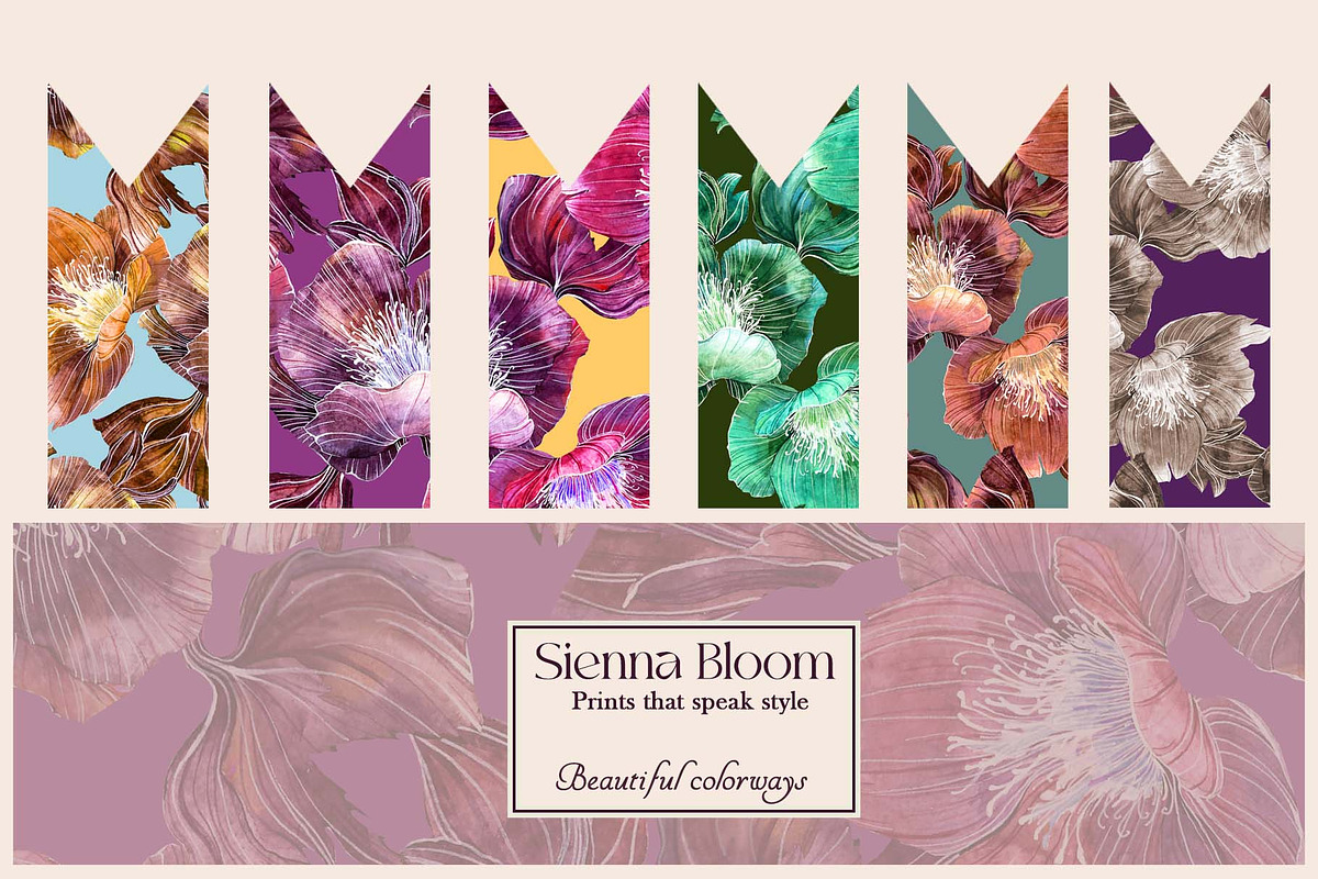 Sienna Bloom Pattern & Motifs, a Pattern Graphic by GND ART STUDIO (Photo 2 of 8)