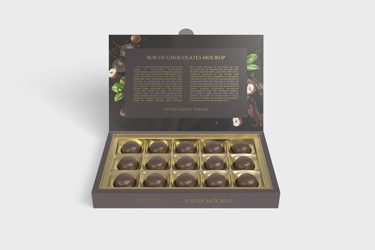 Box Of Chocolates Mockup, a Packaging Mockup by Seven Lights (Photo 7 of 11)