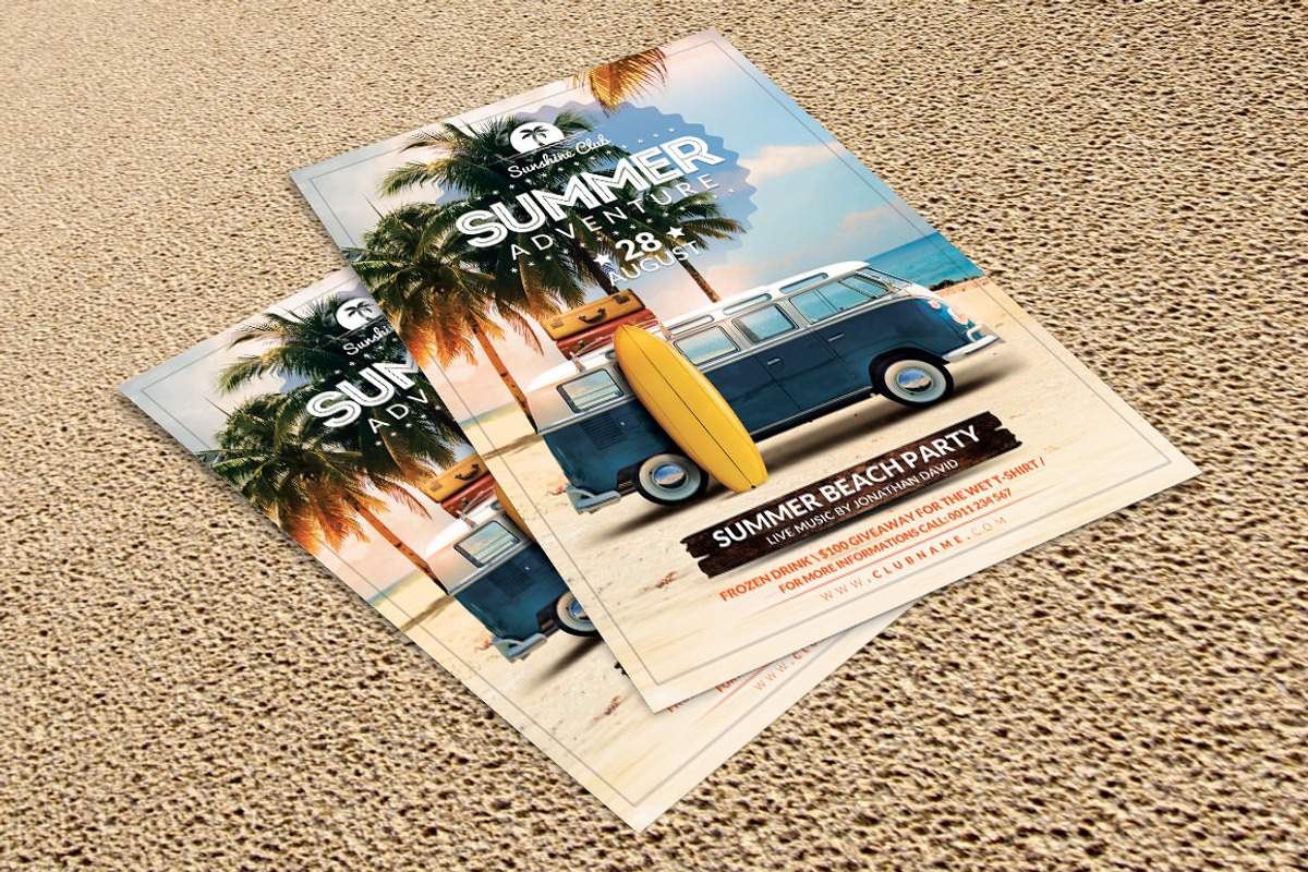 Summer Adventure Flyer Template, a Flyer Template by Briell Design (Photo 3 of 3)