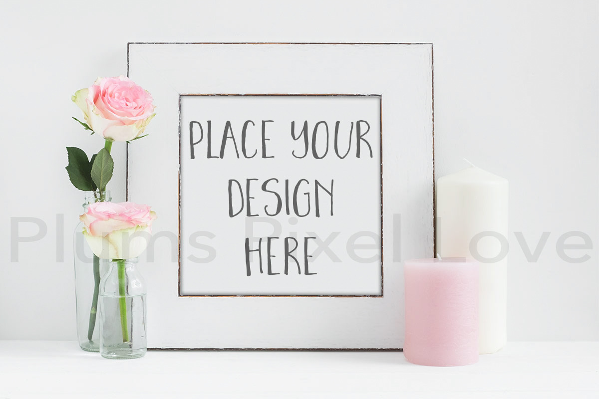 Floral Frame Mockups Mini Bundle, a Print Template by Plums Pixel Love (Photo 4 of 4)
