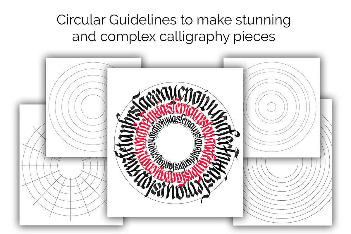 Guidelines & Grids Calligraphy Pack, a Stationery Template by ZenLettering (Photo 5 of 8)