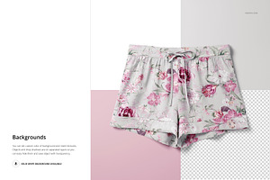 Short Silk Pajama Mockup Set