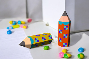 Pencil favor - 3d papercraft, a Print Template by PAPER amaze