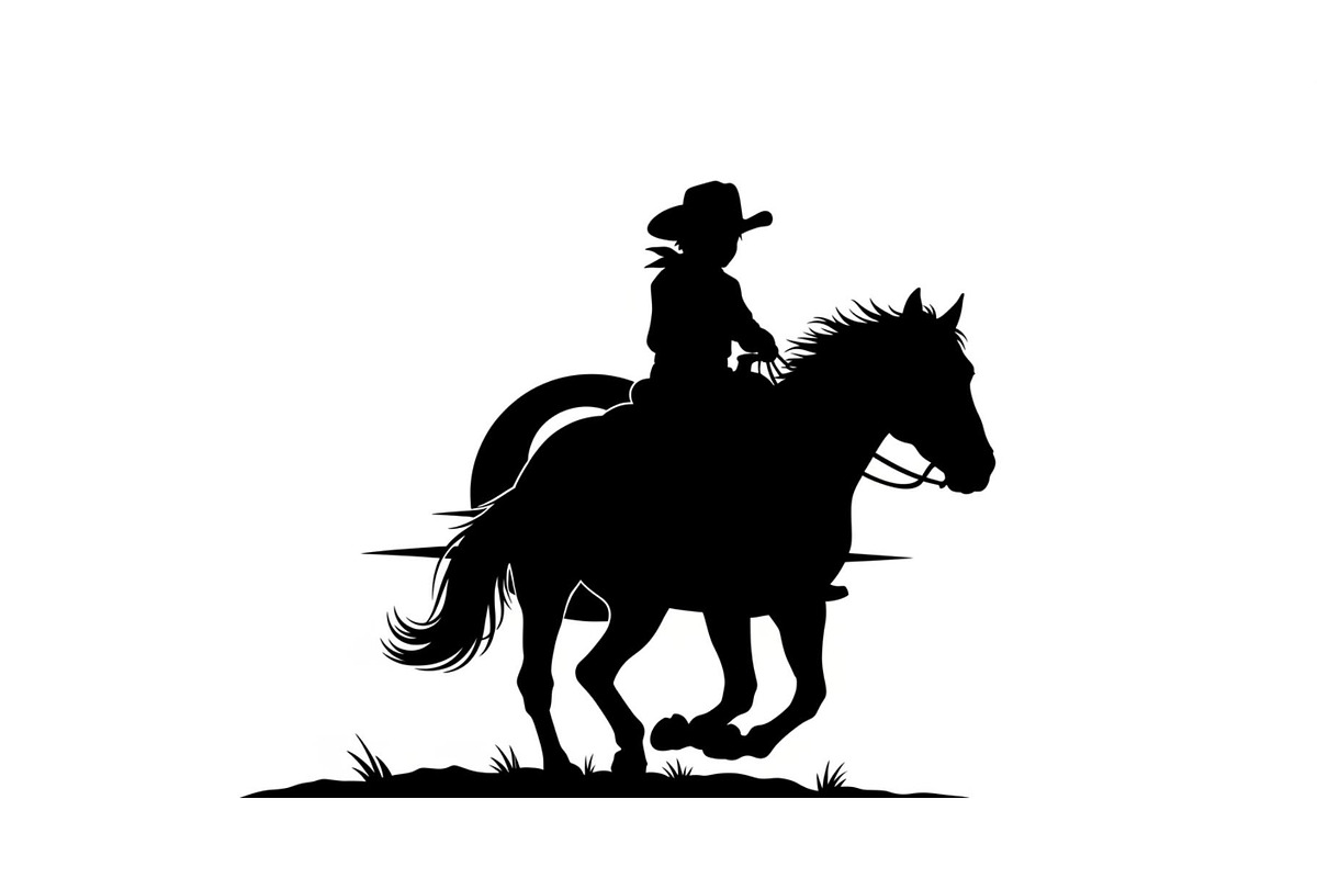 Western Cowboy Horse Silhouette Bund, an Illustration by Designs_River (Photo 45 of 51)