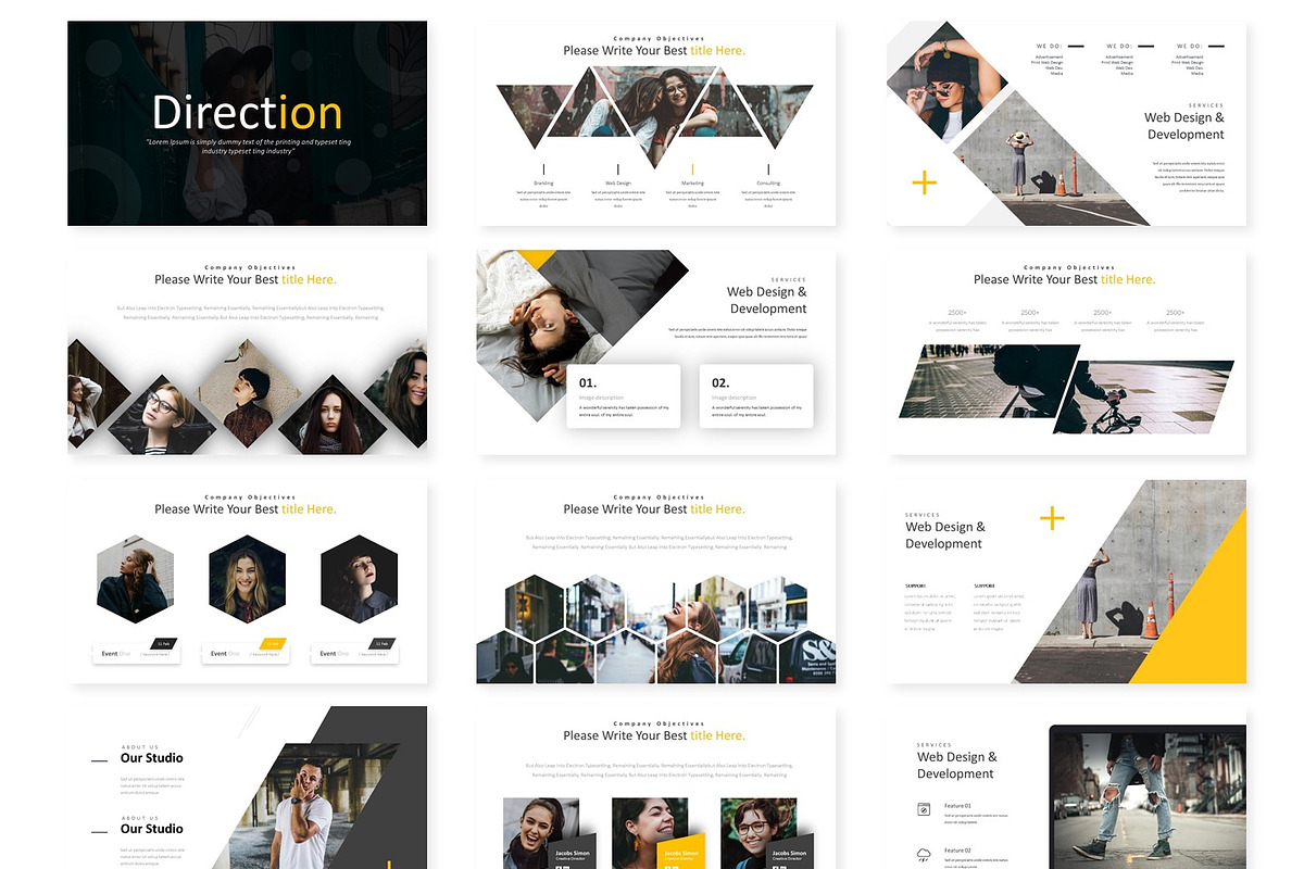 Direction - Powerpoint Template, a Presentation Template by AQR Studio