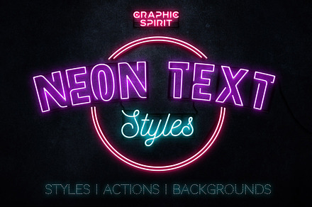 Neon Text Layer Styles FREE BRUSHES