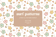 Girls Surf print pattern collection, a Decorative Illustration by Coco & Cub Studio (Thumbnail 6 of 13)