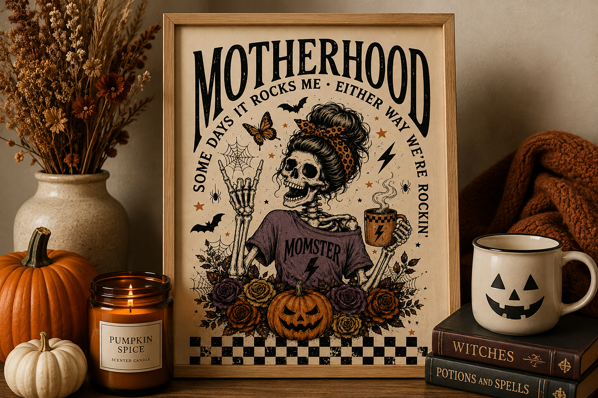 Retro Vintage Halloween Mama Bundle, an Object Graphic by Daisy Design (Photo 7 of 21)
