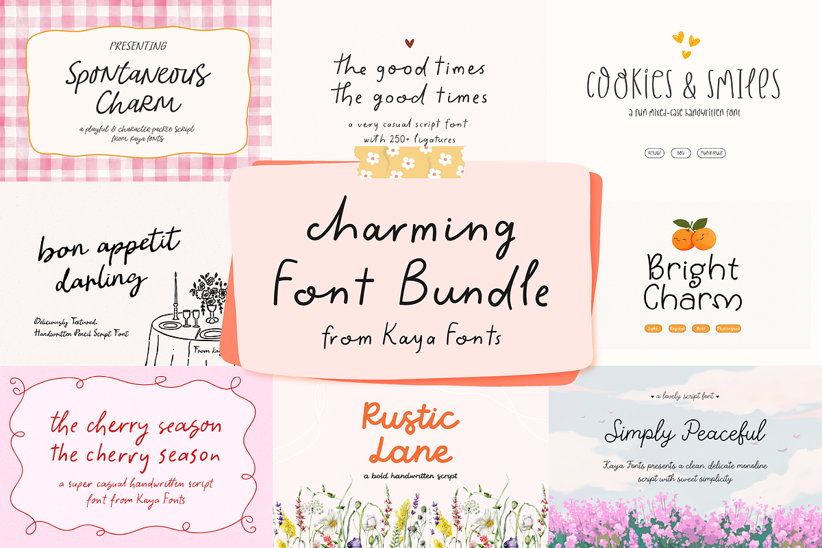 Handwritten Font Bundle - Charming, a Handwritten Font by Kaya Fonts (Photo 20 of 20)