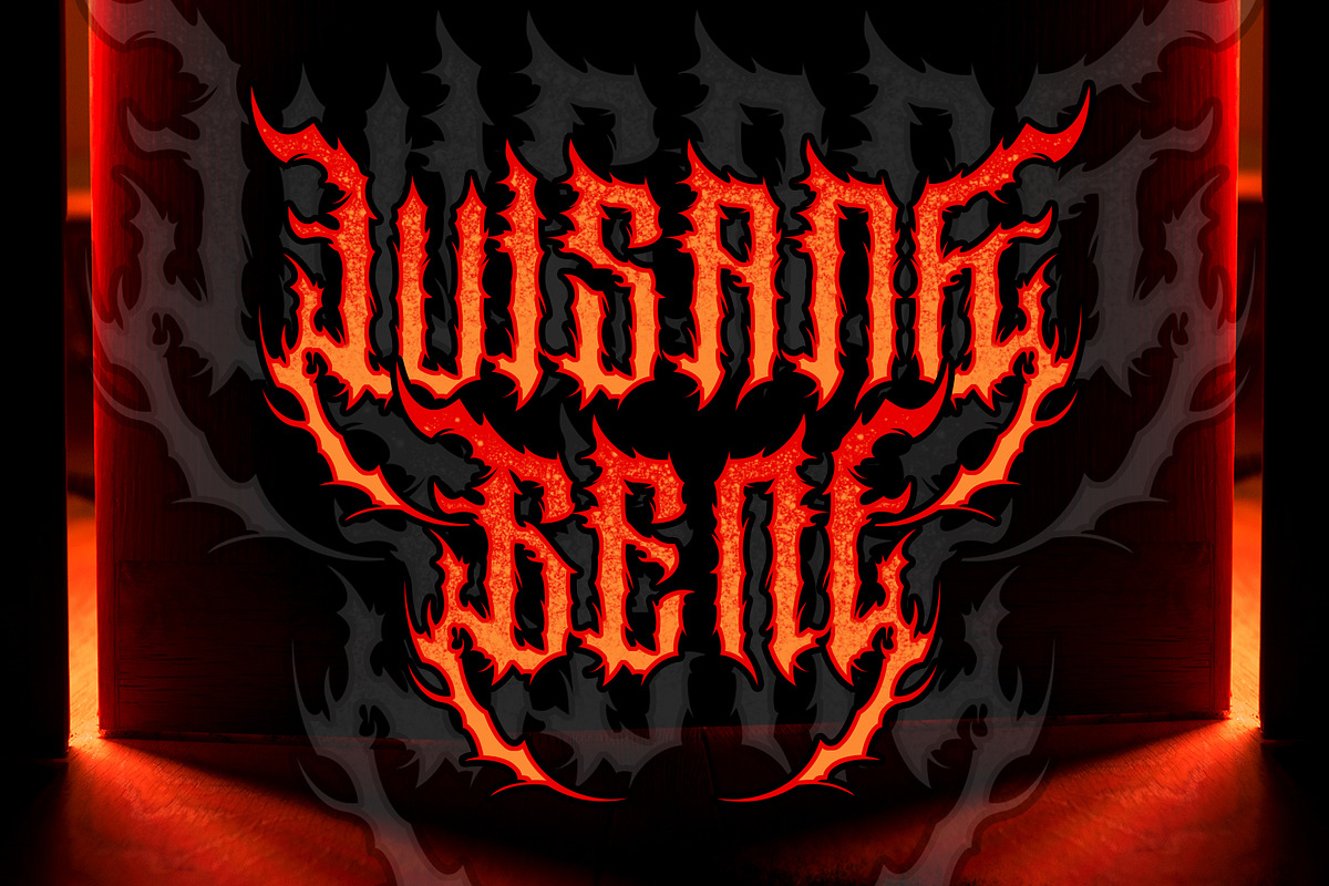 SabsoR Metal Horror Font, a Blackletter Font by dansdesign (Photo 5 of 8)