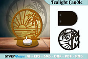 Beach Sunset Tealight Candle Holder, an Object Graphic by OTVEY DESIGN (Thumbnail 4 of 13)