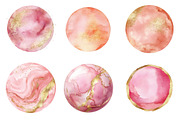 Pink Gold Round Shapes Clipart, an Illustration by SinaCreation (Thumbnail 2 of 5)